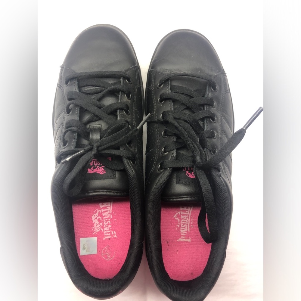 Lonsdale Women’s Leyton Lace Up Trainers Black Casual Sneakers size 10